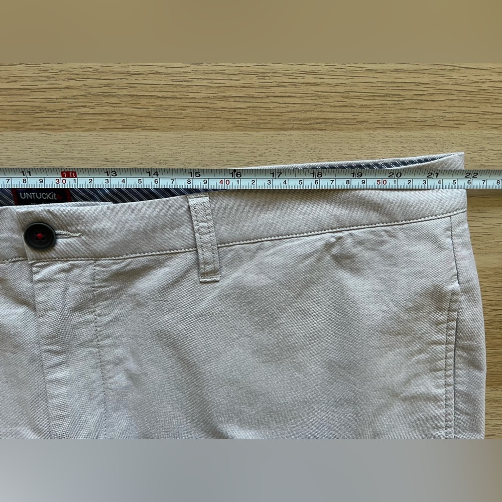 UNTUCKit Stretch Chino Shorts Men Size 42 Gray 9” Inseam Cotton Elastane - Picture 8 of 13